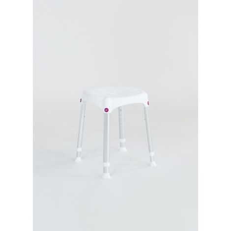 Sedia doccia Cadiz H296 Invacare - Sgabello Bagno per Anziani con Schienale - Sedia con Sedile Ergonomico - Piedini Antiscivolo e Altezza Regolabile