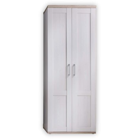 Stella Trading Comò SANTORIN Bianco Con 4 Cassetti E Frontale In Vetro - 90x99x40 Cm (LxAxP)