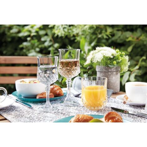 Cristal D'Arques Set 6 Bicchieri Acqua 36cl Rendez-Vous In Kwarx - Trasparenti E Resistenti, Made In France - 3