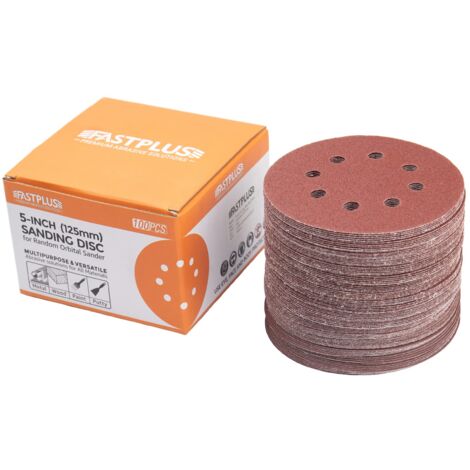 Carta Vetrata Rotonda In Velcro, Grana P150, Diametro 150 Mm, 50 Pezzi, Per Levigatrici Orbitali