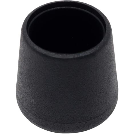 Adsamm® / 4 x puntali avvolgenti esterni/neri/Ø 17-18 mm/tondi/piedini in PVC per gambe di mobili tonde/puntali protettivi per arredi Adsamm® Quality (1/2)