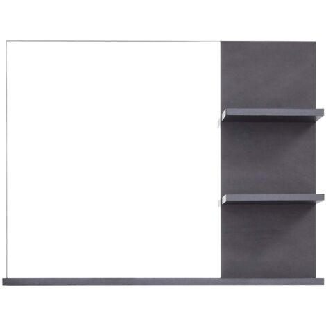 trendteam smart living Specchio da parete Indy, 72 x 57 x 20 cm, in Matera con ripiano aggiuntivo