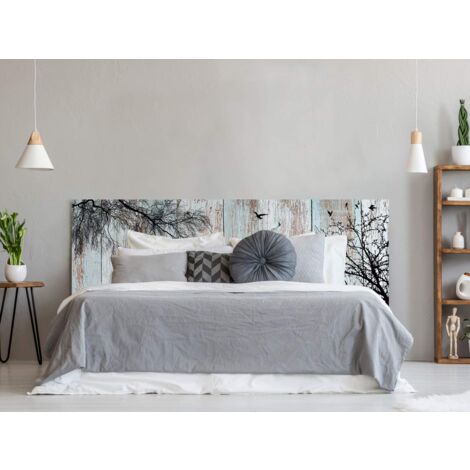 Testiera Moderna Testiera per Letto Bianca 205,5x4x100 cm Legno Massello di Pino ITD26809