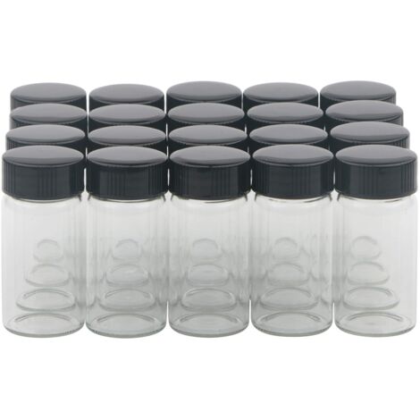 Flaconcini vuoti in vetro trasparente da 20 ml con tappo a vite, confezione da 20 (1/4)