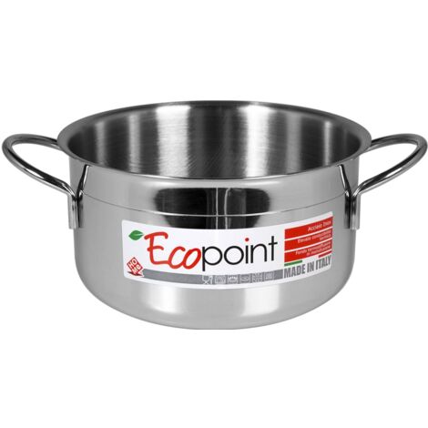 Home Ecopoint Casseruola con 2 Manici, 14 cm, Acciaio Inossidabile (1/2)