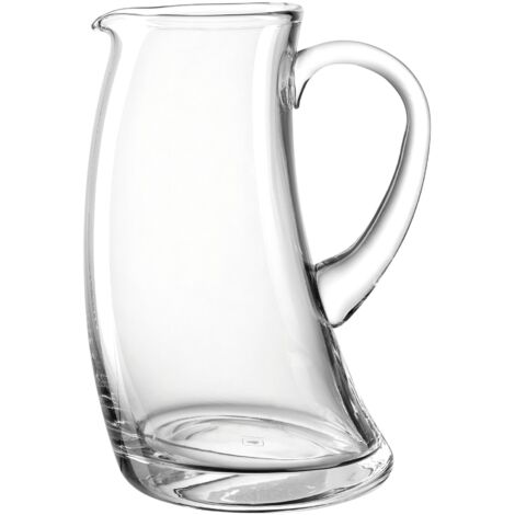 Leonardo Swing 070715 - Caraffa in vetro di alta qualità, capacità 1,2 litri, lavabile in lavastoviglie, robusta, caraffa in vetro trasparente