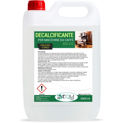 EQM - ECO- 212 - Decalcificante per Macchine da Caffè - 5L - 100% Origine naturale - Compatibile con tutte le macchine da caffè (1/5)