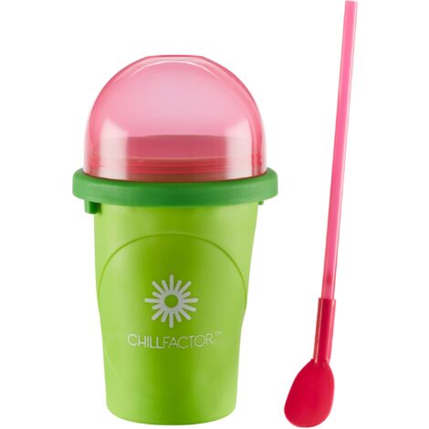 Chillfactor CO07952 Fresallizioso: Macchina di granizzazione con bicchiere riutilizzabile e cannuccia inclusa, Bandai (1/4)
