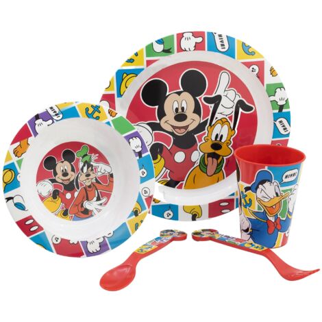 Set 5 Pezzi Micro Kids Mickey Stor - BPA Free Con Personaggio Disney - Foto 6