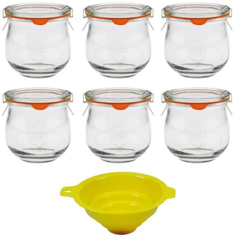 Viva-Haushaltswaren Gabriele Hesse e.K. 6 vasetti rotondi a forma di tulipano, 370 ml, accessori inclusi (1/2)
