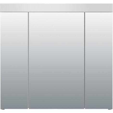 trendteam smart living - Armadio a specchio - Bagno - Devon - Dimensioni di montaggio (LxAxP): 80 x 75 x 16 cm - Colore Bianco - 210740501