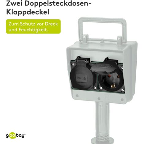 Presa Esterna Impermeabile Con Sensore - 2 Prese - IP44 - Alluminio - Foto 14