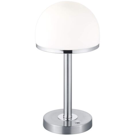 Lampada Tavolo Studio Scrivania Sfera Vetro Dimmer Acciaio Berlin GD Trio (1/3)