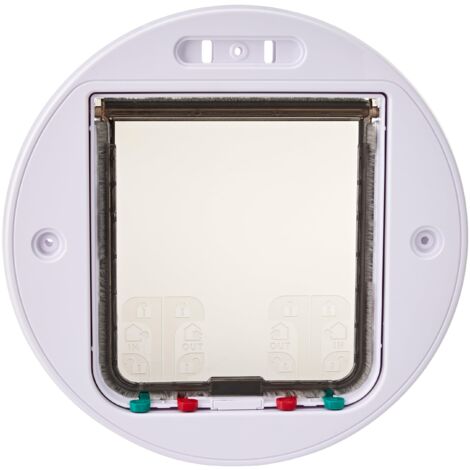 Pet Mate - Portale rotondo in vetro, color argento