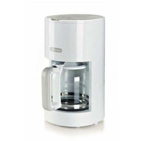 Ariete 1394 Macchina Caffè Filtro Breakfast, Macchina per caffè americano, Capacità 12 tazze, Finestra livello acqua, Indicatore luminoso di accensione, Filtro e portafiltro lavabili, White & Aegean