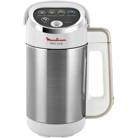 Moulinex LM841110 Easy Soup, Soup Maker con Acciaio Inossidabile, Facile Da Usare per Preparare Zuppe e Frullati, Capacità 1.2 Litri, 4 Programmi di Cottura e Sistema di Mantenimento al Caldo