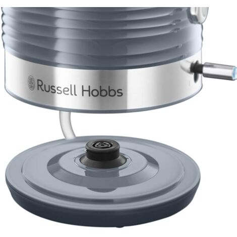 Bollitore Elettrico Russell Hobbs 1.7L - 2400W, Grigio, Ebollizione Rapida, Filtro Anticalcare, Inspire