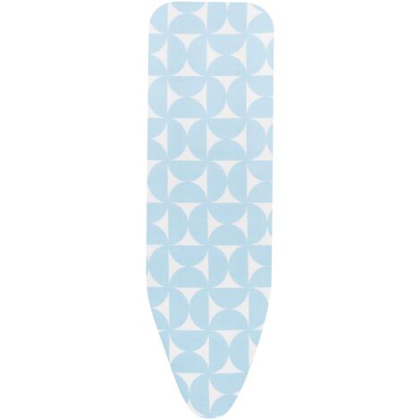 Brabantia - Copriasse da Stiro B - 124 x 38 cm - Set Completo in Cotone al 100% e Strato di Schiuma da 8 mm - Per Ferri da Stiro e Vapore - Cordoncino di Fissaggio e Stretch-System - Freeze Breeze (1/3)