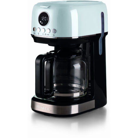 Ariete 1396 Macchina da caffè con filtro Moderna, Caffè americano, Capacità fino a 15 tazze, Base riscaldante, Display LCD, Filtri estraibili e lavabili, Bianco
