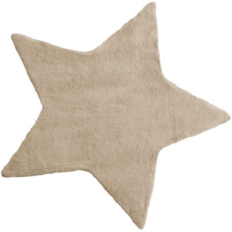 Baroni Home Tappeto Morbido A Pelo Lungo Stella Rosa 90x90 Cm Per Cameretta Bambini In Ecopelliccia