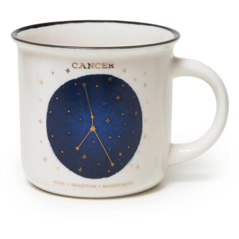 Legami - Tazza, Count Your Lucky Stars, Tazza in Porcellana New Bone China, Segno Zodiacale Laminato in Oro, Lavabile in Lavastoviglie, Capacità 350 ml, Tema Cancer (1/2)