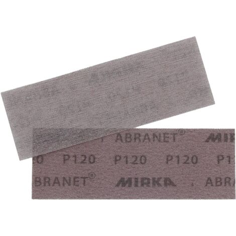 Mirka Abranet rete strisce abrasive 80x230mm / fogli abrasivi a a strappo/grit P120 / 3 pezzi / AE175F0312SL / per levigare senza polvere legno, stucco, vernice, plastica