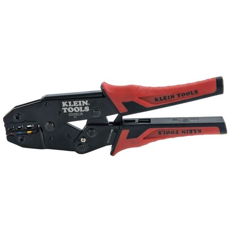 Klein Tools 3005CR - Pinza crimpatrice per cavi da 10 a 22 AWG e cavi in rame, terminali isolati a cricchetto (1/5)