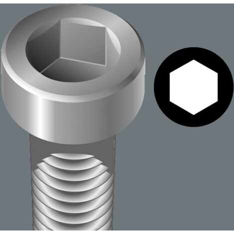 Wera, 8740 C HF Zyklop Bussole a inserto con attacco da 1/2" con ritegno vite, 6.0 x 140 mm