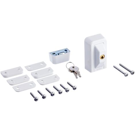 Abus 3010 Serratura per Finestre, Sistema di Sicurezza per Finestre e Porte con Serratura Multipla, Livello di Sicurezza: 6, 02073, Bianco