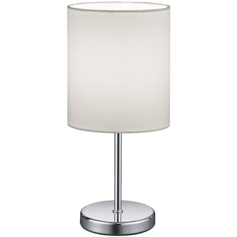 Lampada Da Tavolo Reality Leuchten In Ceramica E Tessuto, Bianco, Altezza 29 Cm – Con LED Incluso - 2