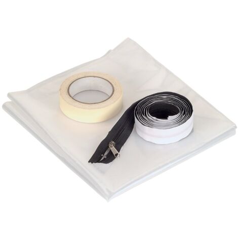 wolfcraft Telo antipolvere, 1250 mm, 3 pz. I 4005000 I Telo in pellicola antistrappo per la protezione dei locali adiacenti (1/5)