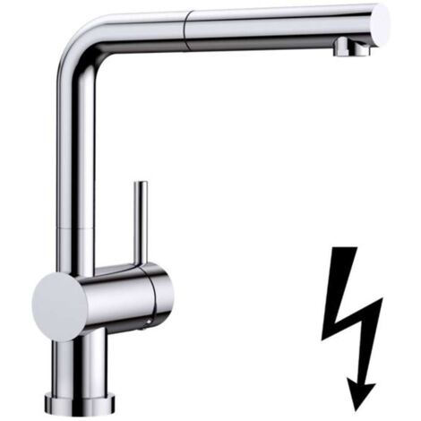 Blanco 514276 Linus HD, Rubinetteria da cucina, finitura metallizzata, Argento (1/5)