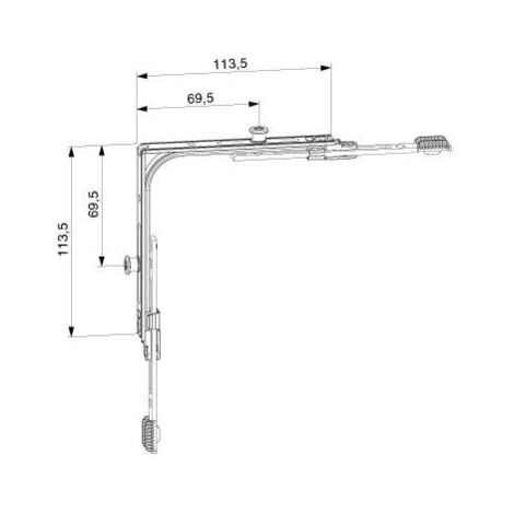 Maco 222202 MM 222202-Raccordo angolare 2 iS, Argento
