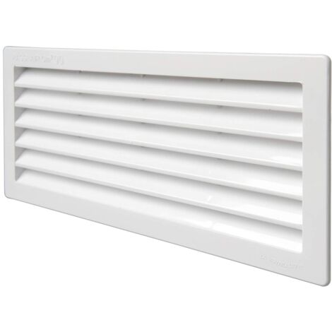 la Ventilazione P252510B Griglia di Ventilazione Rettangolare, Bianco, Dimensioni 254x108 mm