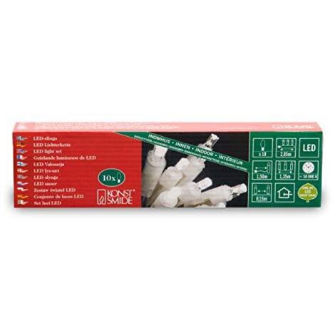 Konstsmide 5300-103 / catena di miniLED / 10 diodi bianchi caldi / 230V / cavo trasparente (1/3)