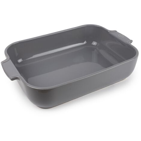 PEUGEOT - Teglia rettangolare in ceramica - 36 cm x 22 cm x 6,8 cm - Capacità: 3,8 L - Garanzia 10 anni - Made in France - Colore grigio chiaro (1/5)