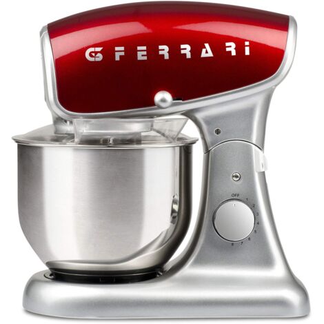 G3 Ferrari G2007506 Pastaio Deluxe Impastatore Professionale 5.2 Litri, 1200 W, Rosso/Argento