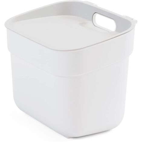 CURVER Ready to Collect, pattumiera da cucina riciclata al 100%, 5 l, con coperchio grigio chiaro (1/5)