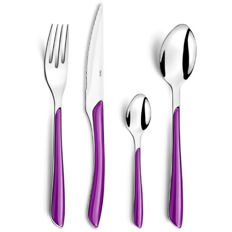 Eclat - Servizio di posate da 24 pezzi, viola