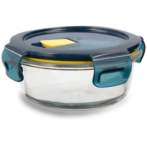 Porta pranzo Ermetico Quid Astral 400 ml 14 x 14 x 6 cm Azzurro Vetro (1/4)