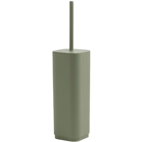 GEDY  Scopino WC Seventy Ekoplà, Scopettino Bagno Realizzato con Materiale Riciclato, Colore Verde Salvia, 9x9x38,8cm, Made in Italy (1/5)