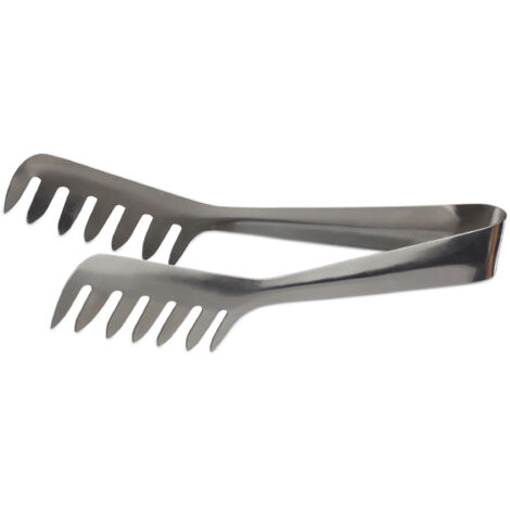 Nisbets Essentials Pinze Da Cucina In Acciaio Inox - Lunghezza 24,5 Cm, Denti Smerlati, Clip Di Chiusura - Per Cucina Professionale E Domestica - 3