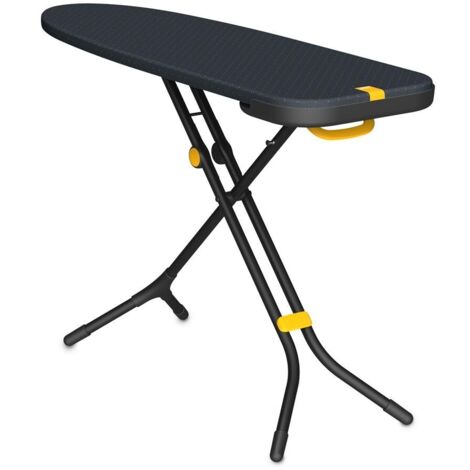 Joseph Joseph Asse da stiro Glide Plus 135 x 45 cm con altezza regolabile e asse da stiro a vapore resistente al calore, facile da riporre, fodera in cotone a 4 strati, nero/blu (1/6)