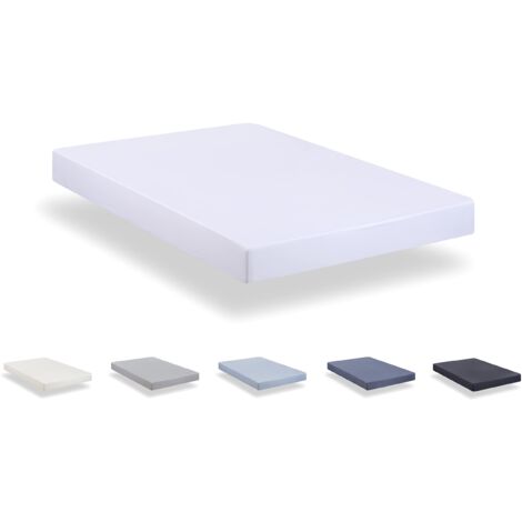 Todocama - Lenzuolo con angoli in microfibra spazzolata extra morbido. (Letto 135 x 190/200 cm, Bianco)