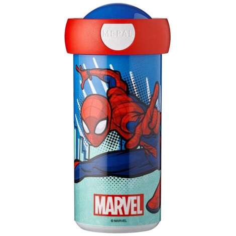 Mepal - Bicchiere per la Scuola Campus - Tazza per Bevande - Tazza per la Scuola Ermetica per Bambini - Senza BPA e Lavabile in Lavastoviglie - 300 ml - Spiderman (1/5)