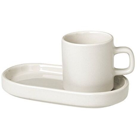 Set 2 Tazze Da Caff&egrave; Blomus Pilar In Gres - 200 Ml, Moonbeam, Lavabili In Lavastoviglie