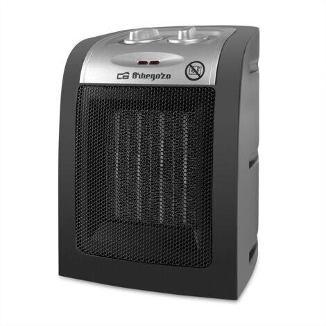 Orbegozo CR 5017, termoventilatore, 1500 W, 2 livelli di potenza, termostato regolabile, sistema di protezione dal surriscaldamento, spia di alimentazione, posizione ventola, nero (1/5)