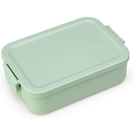 Brabantia - Make & Take Lunch Box M - Spazio per Panini - Coperchio con Clip - Adatto per Congelatore - Adatto per Lavastoviglie & nel Microonde - Jade Green - 20 x 13,5 x 5,5 cm (1/5)