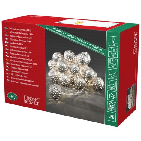 Konstsmide 3156-303 LED luci, plastica, argento (1/3)