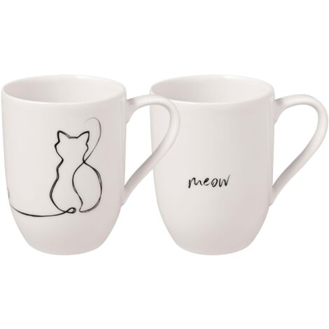 Villeroy & Boch Statement set di tazze Cat 2 pz., 280 ml, porcellana Premium, bianco (1/4)